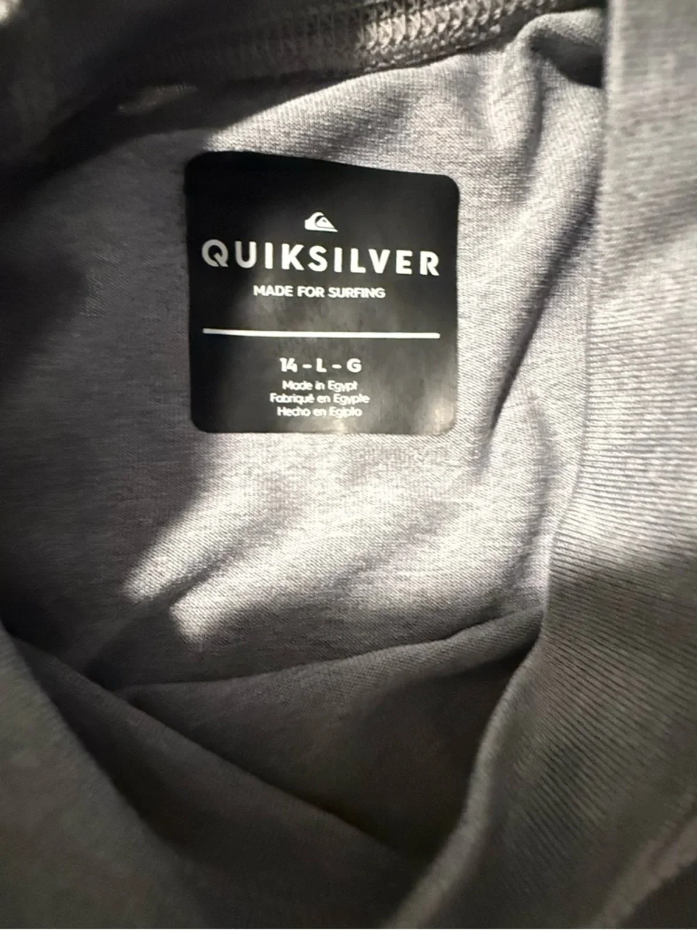 Quiksilver Gray Logo Rash Guard Top - Gray